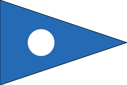 Blue and white 'two' Naval flag