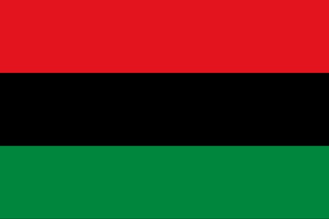 Red, Black and green Pan-African flag