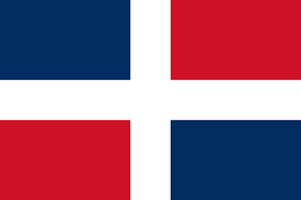 Blue and red flag of the dominican republic